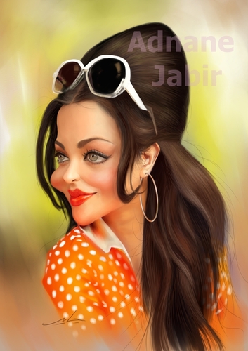 Cartoon: Aishwarya (medium) by jabir tagged aishwarya,rai