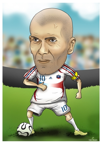 Cartoon: zidane (medium) by teukudq tagged 191011