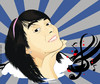 Cartoon: girl vector (small) by teukudq tagged fads