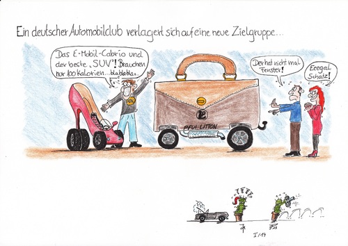 Cartoon: Glaubwürdigkeit beim ADAC (medium) by Tom13thecat tagged auto,und,verkehr