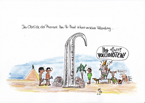 Cartoon: Neulich in Ägypten (medium) by Tom13thecat tagged geschichte,frühzeit
