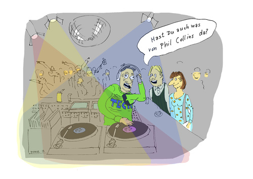 Cartoon: Im Technoclub (medium) by darkplanet tagged disco,club,music,dance,entertain,dj