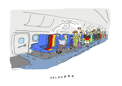 Cartoon: Urlauber 1 (medium) by darkplanet tagged urlaub,flieger,flugzeug,ferien
