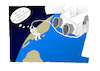 Cartoon: Astronaut 1 (small) by darkplanet tagged astronaut,space,all,himmel