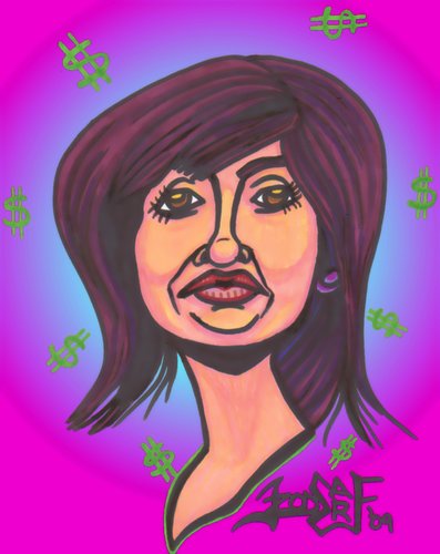 Cartoon: Maria Bartiromo (medium) by Tzod Earf tagged maria,bartiromo,caricature