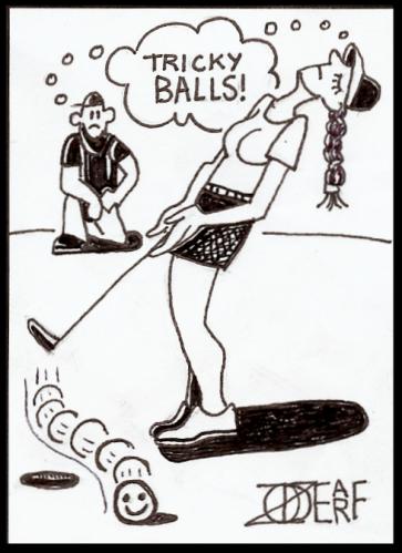 Cartoon: Tricky Balls (medium) by Tzod Earf tagged cartoon,golf,smile
