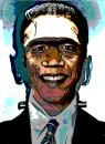Cartoon: The Obamanation of Desperation (small) by Tzod Earf tagged barrack obama frankenstein