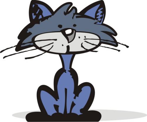 Cartoon: Blue Cat 01 (medium) by Miaaudote tagged animals,adocao,adote,lata,vira,gato,pet,brasil,tocantins,palmas,miaaudote,kitty,blue,cat
