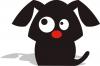 Cartoon: Black Dog 02 (small) by Miaaudote tagged animals,dog,street,puppy,miaaudote,palmas,tocantins,brasil,pet,cao,cachorro,vira,lata,adote,adocao