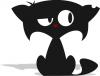 Cartoon: street cat (small) by Miaaudote tagged cat,black,kitty,miaaudote,palmas,tocantins,brasil,pet,gato,vira,lata,adote,adocao,animals