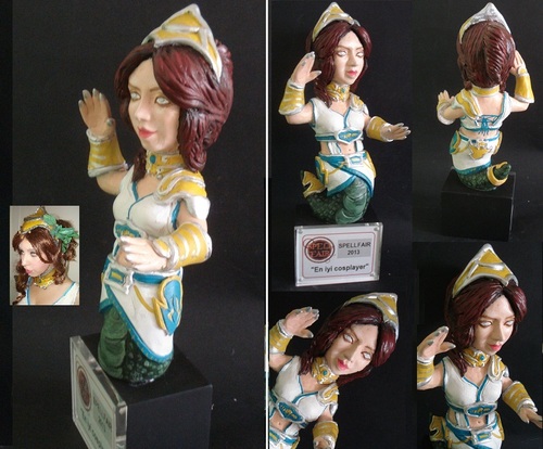 Cartoon: spellfair 2013 cosplay winner (medium) by mussaygin tagged winner,cosplay,2013,spellfair,sculpey,super