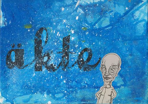 Cartoon: äkte blue (medium) by FreakTrick tagged streetart