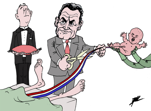 Cartoon: Sarko baby (medium) by Ballner tagged sarkozy,baby