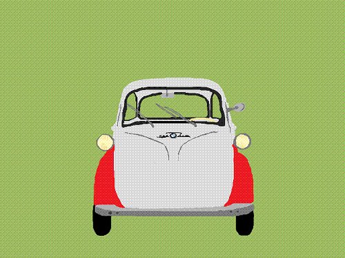 Cartoon: knutschkugel (medium) by XombieLarry tagged isetta,knutschkugel,auto