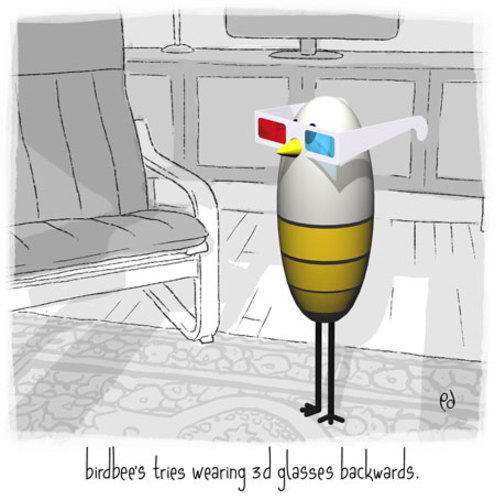 Cartoon: birdbee - 3D (medium) by birdbee tagged birdbee,3d,glasses,livingroom