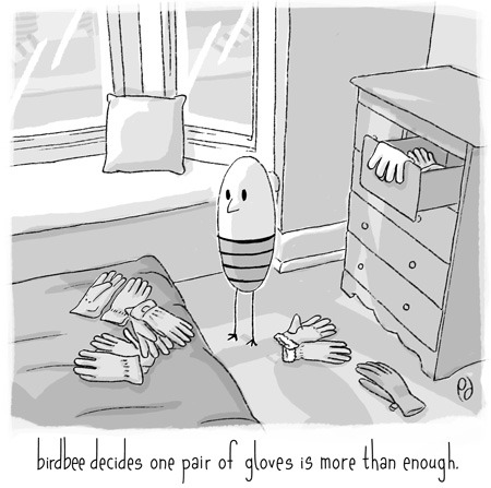 Cartoon: birdbee - gloves (medium) by birdbee tagged birdbee,gloves,sort,organize