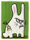 Cartoon: Bad Bunny (small) by birdbee tagged bunny,rabbit,carrot,pocket,bad,tough