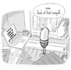 Cartoon: birdbee - focus (small) by birdbee tagged birdbee focus office distraction procrastination