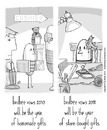 Cartoon: birdbee - gifts (small) by birdbee tagged birbee,gifts,shopping,crafts,christmas