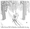 Cartoon: birdbee - ski (small) by birdbee tagged birdbee,winter,snow,ski,trail,woods,trees,forest,sport,cross,country,xcountry