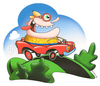 Cartoon: Happy Motoring (small) by birdbee tagged silly,car,drive,road,automobile,goggles