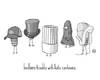 Cartoon: hats (small) by birdbee tagged birdbee,hats,hat,ballcap,tophat,balaclava,ushanka,chef