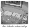 Cartoon: nightmare (small) by birdbee tagged dream,sleep,nightmare,razor,blades,bed,birdbee