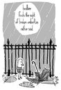 Cartoon: umbrella (small) by birdbee tagged birdbee,umbrella,rain,fence,broken