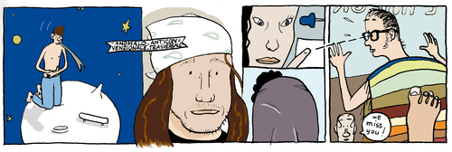 Cartoon: david foster wallace (medium) by marco petrella tagged dfw