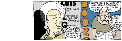 Cartoon: luis sepulveda (medium) by marco petrella tagged luis,sepulveda