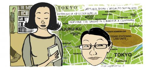Cartoon: murakami haruki (medium) by marco petrella tagged books,writer,japan