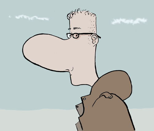 Cartoon: nose (medium) by marco petrella tagged ouigoug