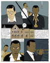 Cartoon: blue (small) by marco petrella tagged jazz,miles,davis,kindofblue