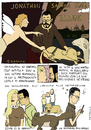 Cartoon: jonathan safran foer - here I am (small) by marco petrella tagged jonathansafranfoer