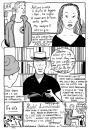 Cartoon: rick moody reading in roma (small) by marco petrella tagged rickmoody,zadiesmith,vespa,books,marcopetrella