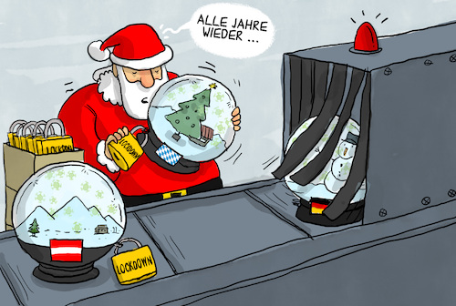 Cartoon: Alle Jahre wieder Lockdown (medium) by leopold maurer tagged lockdown,österreich,corona,covid,virus,massnahmen,pandemie,weihnachten,weihnachtsmärkte,deutschland,bayern,inzidenz,infektionsgeschehen,lockdown,österreich,corona,covid,virus,massnahmen,pandemie,weihnachten,weihnachtsmärkte,deutschland,bayern,inzidenz,infektionsgeschehen