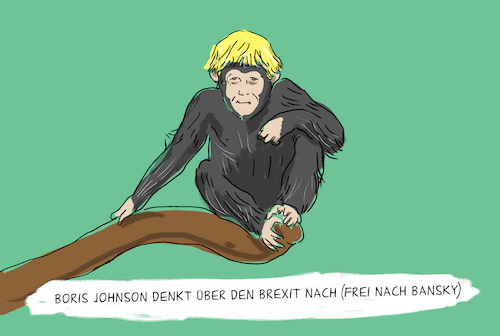 Cartoon: bansky johnson (medium) by leopold maurer tagged boris,johnson,brexit,bansky,boris,johnson,brexit,bansky