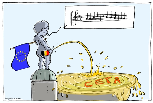 Cartoon: ceta abgesoffen (medium) by leopold maurer tagged ceta,eu,belgien,handelsabkommen,verschoben,manneqin,pis,ceta,eu,belgien,handelsabkommen,verschoben,manneqin,pis