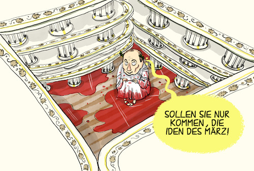 Cartoon: Der isolierte Putin (medium) by leopold maurer tagged iden,des,märz,putin,isoliert,alleine,macht,despot,diktator,massenmörder,krieg,ukraine,russland,cäsar,zitat,verrückt,menschenrechte,leopold,maurer,cartoon,karikatur,iden,des,märz,putin,isoliert,alleine,macht,despot,diktator,massenmörder,krieg,ukraine,russland,cäsar,zitat,verrückt,menschenrechte,leopold,maurer,cartoon,karikatur