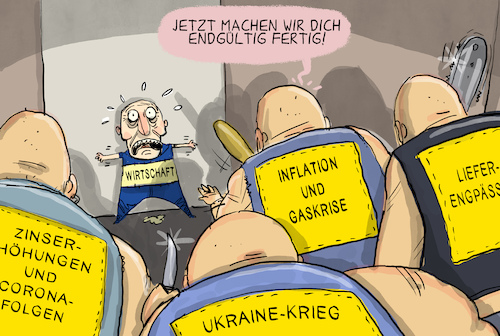 Cartoon: Deutsche Wirtschaft stagniert (medium) by leopold maurer tagged wirtschaft,deutschland,stagnation,inflation,gaskrise,zinserhöhung,lieferengpass,ukraine,krieg,corona,folgen,rezession,leopold,maurer,cartoon,karikatur,wirtschaft,deutschland,stagnation,inflation,gaskrise,zinserhöhung,lieferengpass,ukraine,krieg,corona,folgen,rezession,leopold,maurer,cartoon,karikatur