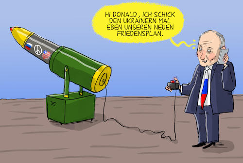 Cartoon: Friedensplan (medium) by leopold maurer tagged ukraine,krieg,usa,russland,geheim,gespräche,friedensplan,eu,trump,donald,verhandlungen,territorialabgaben,putin,frieden,rakete,angriff,leopold,maurer,cartoon,karikatur,ukraine,krieg,usa,russland,geheim,gespräche,friedensplan,eu,trump,donald,verhandlungen,territorialabgaben,putin,frieden,rakete,angriff,leopold,maurer,cartoon,karikatur