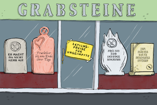 Grabsteine für Ungeimpfte Grabsteine für Ungeimpfte