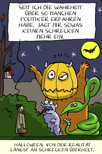 Cartoon: halloween (medium) by leopold maurer tagged halloween,politik,politiker,schrecken,halloween,politik,politiker,schrecken