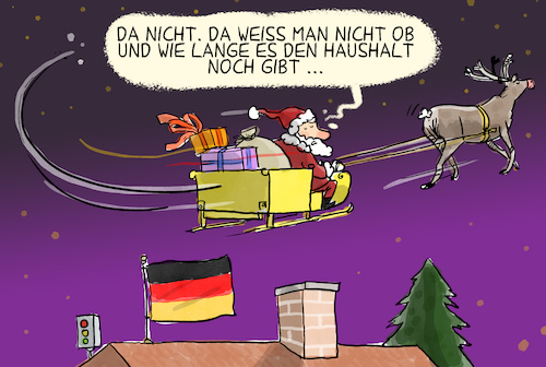 Cartoon: Haushalt 2024 (medium) by leopold maurer tagged ampel,koalition,haushaltsbeschluss,2024,einigung,lösung,spd,grüne,fdp,habeck,scholz,lindner,weihnachtsmann,schlitten,rentier,kamin,haus,deutschland,regierung,leopold,maurer,cartoon,karikatur,ampel,koalition,haushaltsbeschluss,2024,einigung,lösung,spd,grüne,fdp,habeck,scholz,lindner,weihnachtsmann,schlitten,rentier,kamin,haus,deutschland,regierung,leopold,maurer,cartoon,karikatur