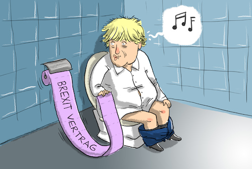 Cartoon: johnson und der brexit vertrag (medium) by leopold maurer tagged eu,gb,vertrag,brexit,eu,gb,vertrag,brexit