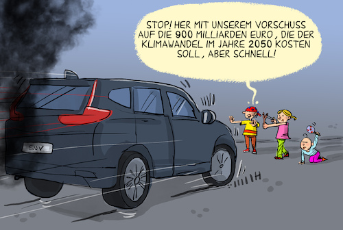 Cartoon: Kosten des Klimawandels (medium) by leopold maurer tagged klimawandel,kosten,neun,milliarden,euro,wetter,katastrophen,landwirtschaft,schäden,verkehr,kinder,stop,protest,erwärmung,artenvielfalt,leopold,maurer,karikatur,cartoon,klimawandel,kosten,neun,milliarden,euro,wetter,katastrophen,landwirtschaft,schäden,verkehr,kinder,stop,protest,erwärmung,artenvielfalt,leopold,maurer,karikatur,cartoon