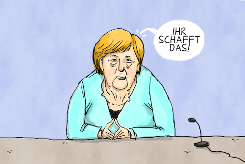 Cartoon: Letzte Bundespressekonferenz (medium) by leopold maurer tagged merkel,angela,kanzlerin,pressekonferenz,sommer,letzte,schaffen,pension,rente,merkel,angela,kanzlerin,pressekonferenz,sommer,letzte,schaffen,pension,rente