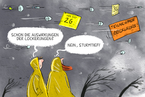 Cartoon: Lockerungen und Sturmtief (medium) by leopold maurer tagged lockerungen,beschluss,pandemie,märz,corona,2g,3g,teilnehmer,begrenzung,gastro,massnahmen,virus,sturm,sturmtief,orkan,wind,leopold,maurer,cartoon,karikatur,lockerungen,beschluss,pandemie,märz,corona,2g,3g,teilnehmer,begrenzung,gastro,massnahmen,virus,sturm,sturmtief,orkan,wind,leopold,maurer,cartoon,karikatur