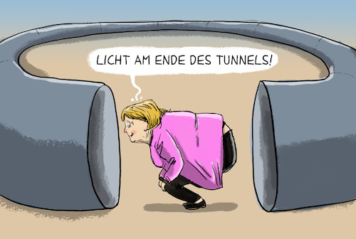 Cartoon: Merkel Licht am Ende des Tunnels (medium) by leopold maurer tagged merkel,corona,pandemie,impfung,covid,virus,lockerungen,lockdown,tunnel,licht,kreis,hoffnung,spruch,merkel,corona,pandemie,impfung,covid,virus,lockerungen,lockdown,tunnel,licht,kreis,hoffnung,spruch