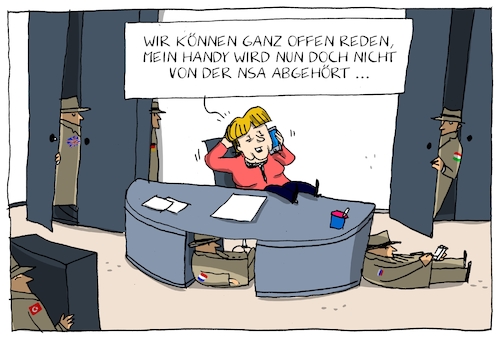 Cartoon: merkel unabgehört (medium) by leopold maurer tagged merkel,handy,nsa,affäre,us,geheimdienst,spionage,türkei,frankreich,ungarn,polen,deutschland,usa,spion,ausspionieren,merkel,handy,nsa,affäre,us,geheimdienst,spionage,türkei,frankreich,ungarn,polen,deutschland,usa,spion,ausspionieren